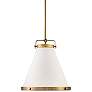 1_Hinkley Lexi 13 1/2"W Lacquered Brass Empire Pendant Light