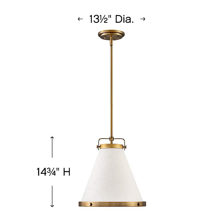 Image 4 Hinkley Lexi 13 1/2"W Lacquered Brass Empire Pendant Light more views