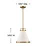 4_Hinkley Lexi 13 1/2"W Lacquered Brass Empire Pendant Light more views