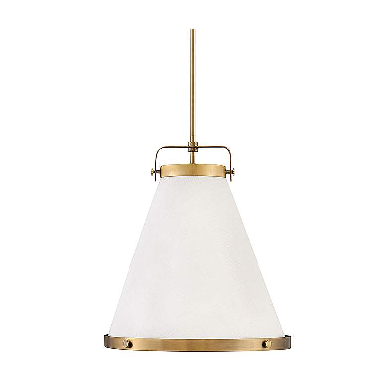 Image 2 Hinkley Lexi 16" Wide Lacquered Brass Cone Pendant Light