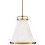 2_Hinkley Lexi 16" Wide Lacquered Brass Cone Pendant Light