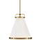 Hinkley Lexi 16" Wide Lacquered Brass Cone Pendant Light