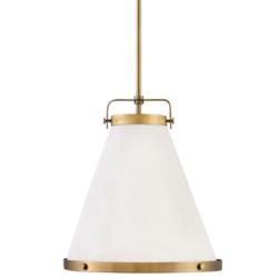 Hinkley Lexi 16" Wide Lacquered Brass Cone Pendant Light