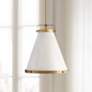 1_Hinkley Lexi 16" Wide Lacquered Brass Cone Pendant Light
