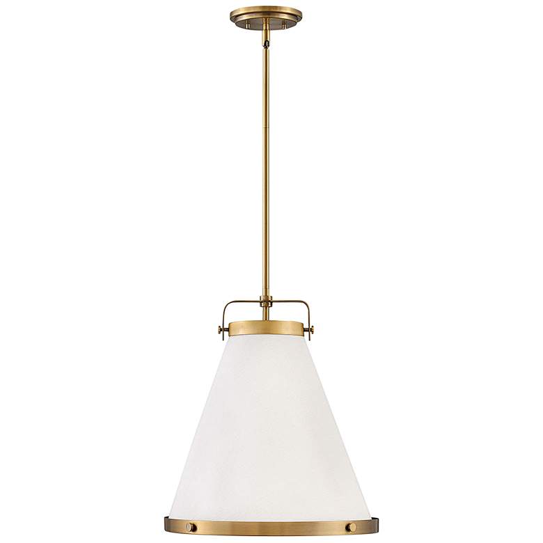 Image 4 Hinkley Lexi 16" Wide Lacquered Brass Cone Pendant Light more views