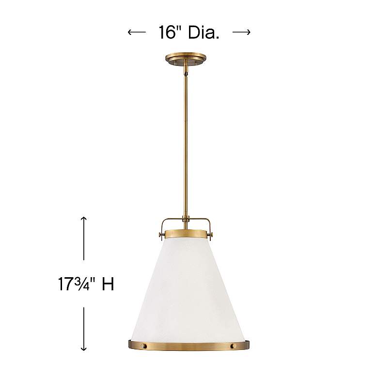 Image 5 Hinkley Lexi 16" Wide Lacquered Brass Cone Pendant Light more views