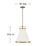 5_Hinkley Lexi 16" Wide Lacquered Brass Cone Pendant Light more views