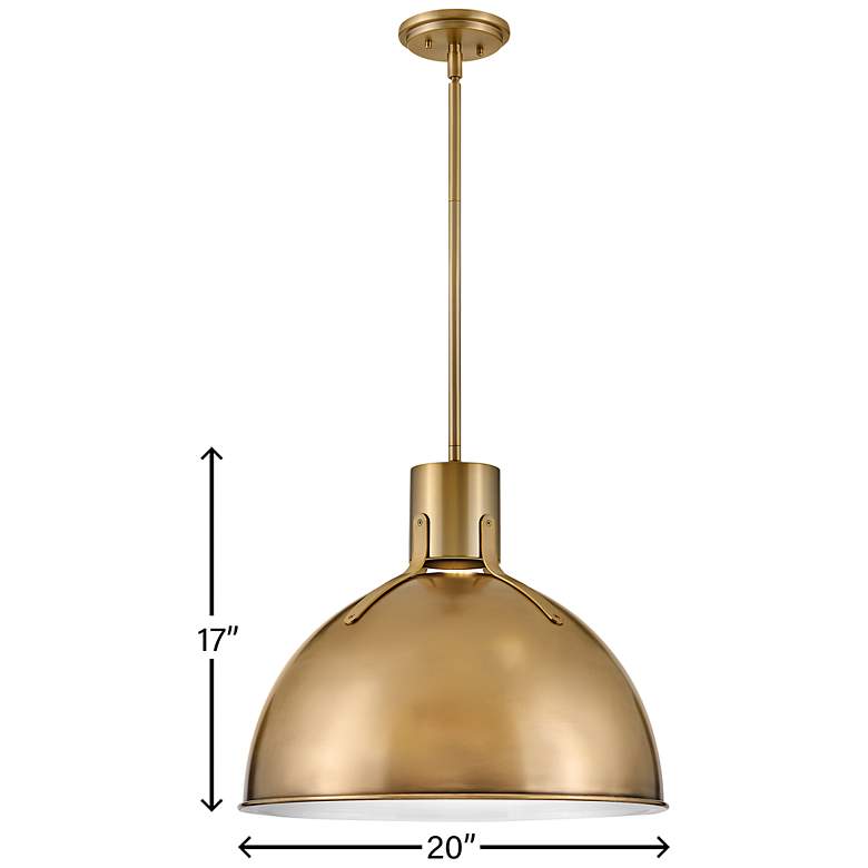 Image 3 Hinkley Lighting Argo 20" Wide Heritage Brass Dome Pendant Light more views