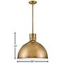 3_Hinkley Lighting Argo 20" Wide Heritage Brass Dome Pendant Light more views