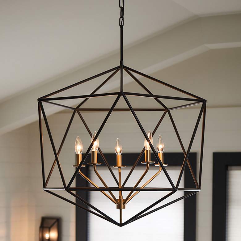 Image 1 Hinkley Lighting Astrid 28" Gold and Metallic Matte Bronze Chandelier