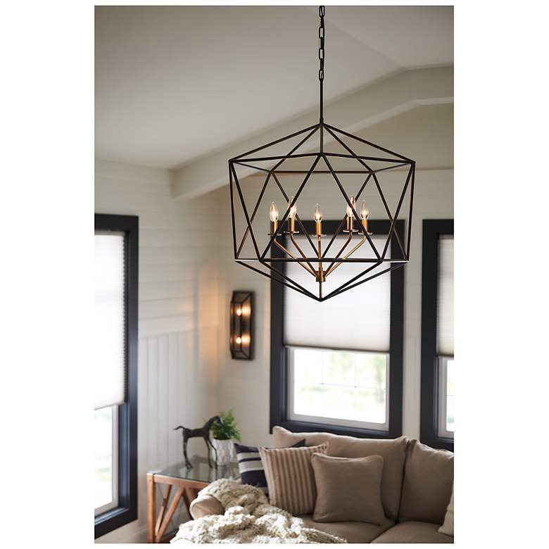 Image 4 Hinkley Lighting Astrid 28" Gold and Metallic Matte Bronze Chandelier more views