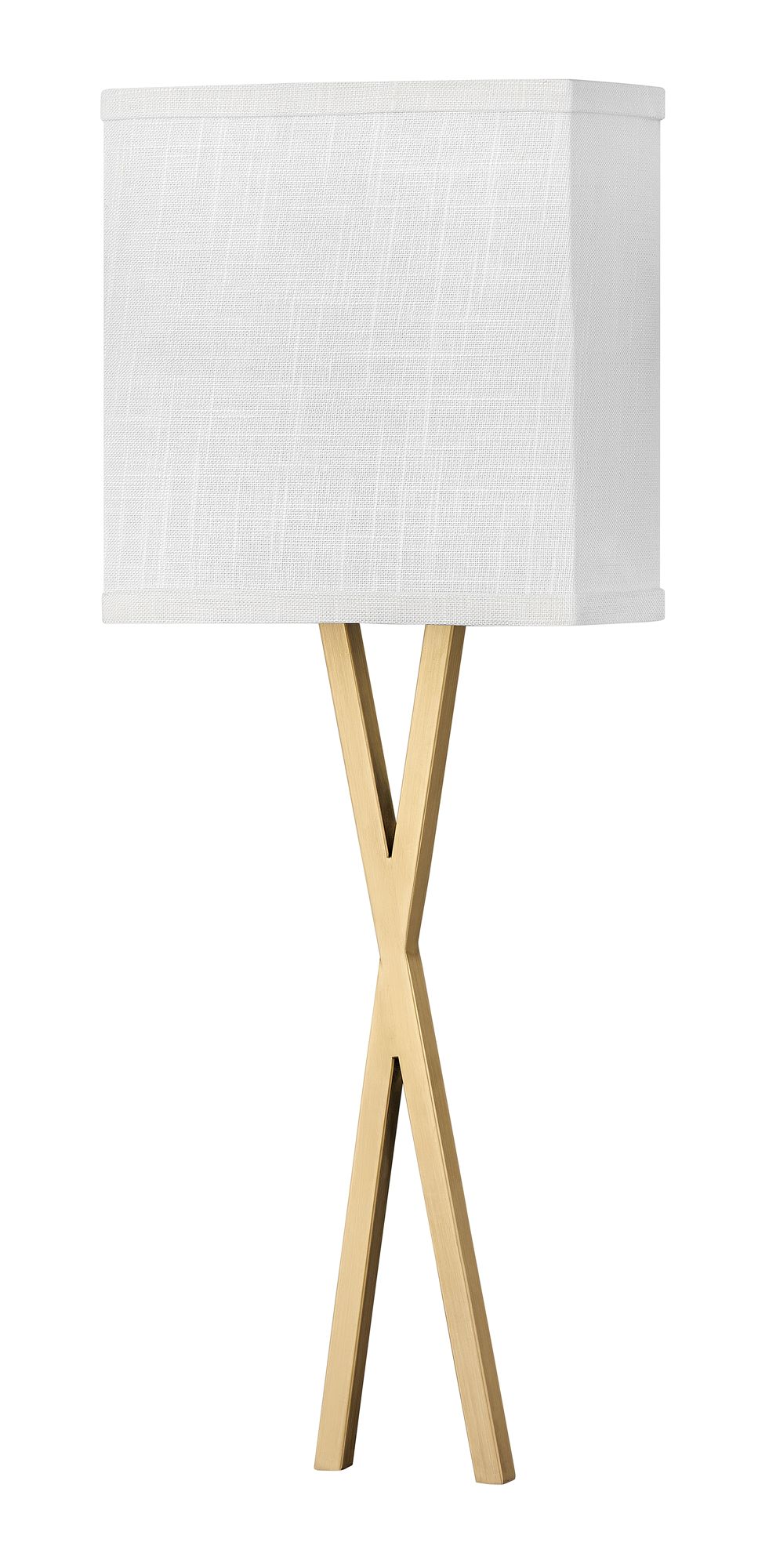 Image 2 Hinkley Lighting Axis 22" High Brass with Linen Shade Wall Sconce more views