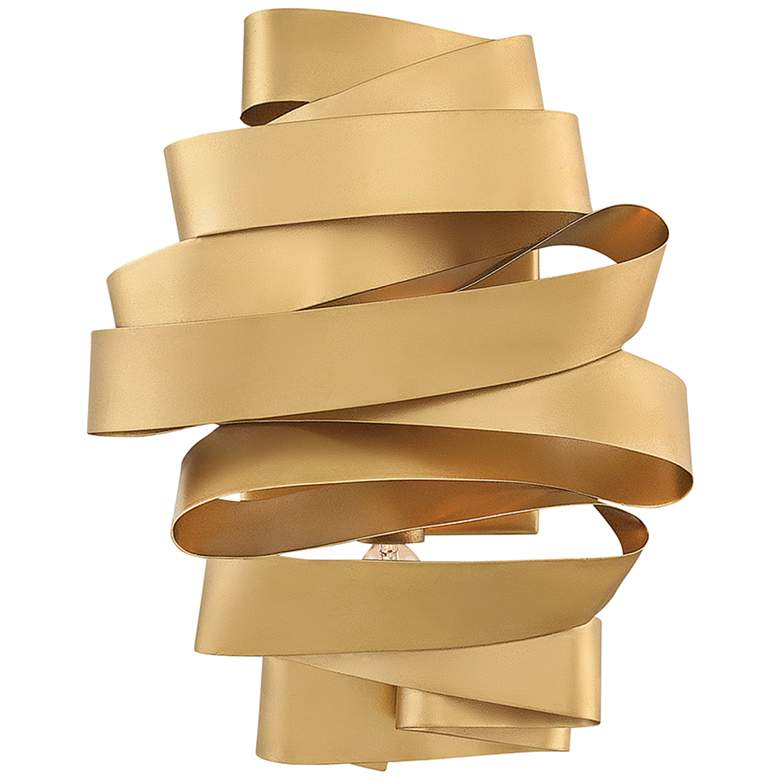 Image 1 Hinkley Lighting Delfina 12 inch High Modern Ribbon Gold Wall Sconce