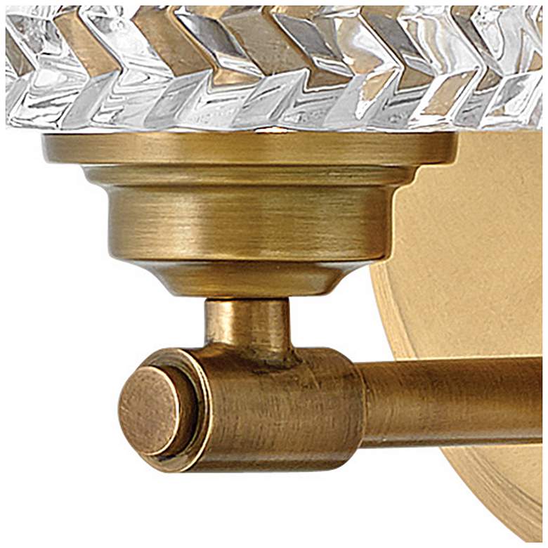 Image 4 Hinkley Lighting Elle 7 3/4" Brass and Chevron Clear Glass Wall Sconce more views