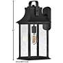 5_Hinkley Lighting Grant 19" High Textured Black Outdoor Wall Light more views