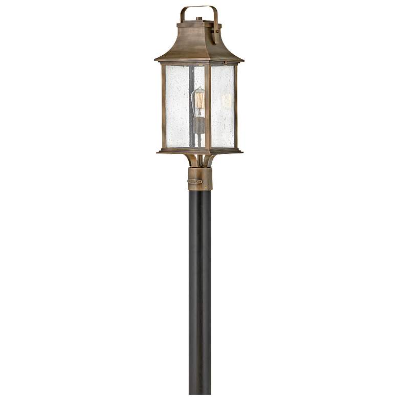 Image 1 Hinkley Lighting Grant 23 3/4" High Seeded Glass and Bronze Post Light