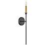 1_Hinkley Lighting Hux 24" High Black Lacquered Brass Wall Sconce