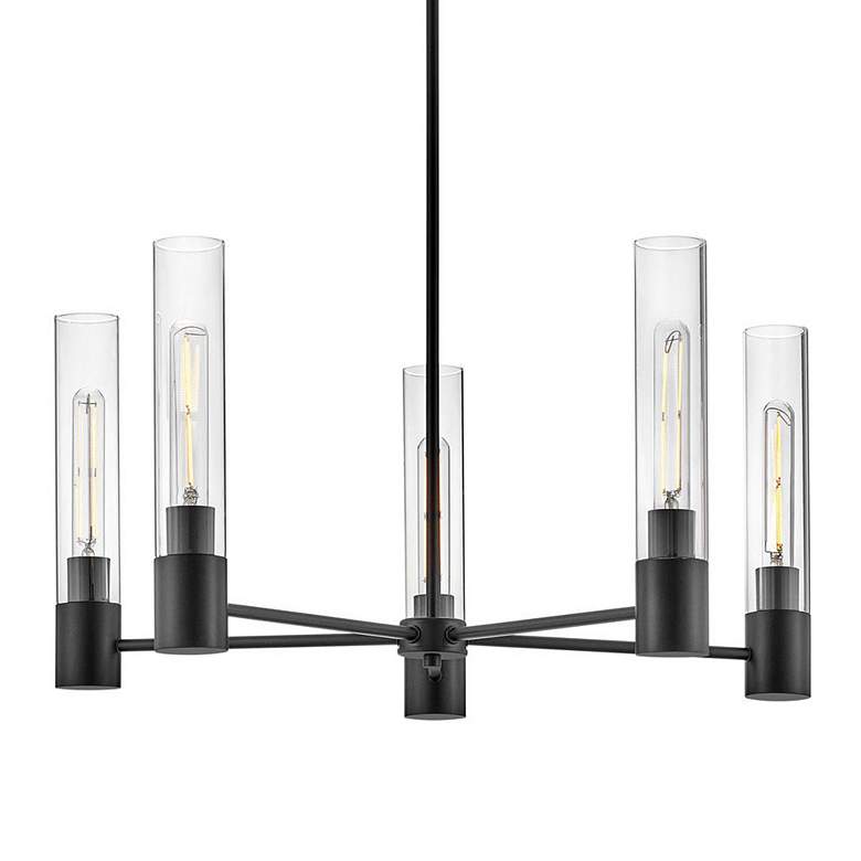 Image 2 Hinkley Lighting Lark Shea 28" Wide 5-Light Modern Black Chandelier more views