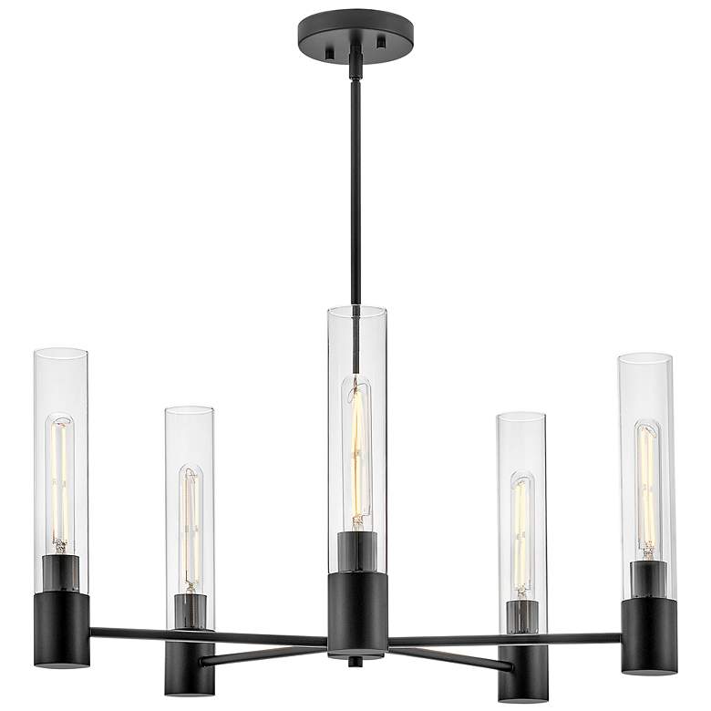 Image 3 Hinkley Lighting Lark Shea 28" Wide 5-Light Modern Black Chandelier more views