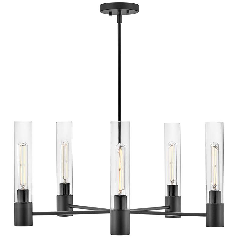 Image 4 Hinkley Lighting Lark Shea 28" Wide 5-Light Modern Black Chandelier more views
