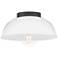 Hinkley Lighting Lark Stu 11" Wide Black abnd White Dome Ceiling Light