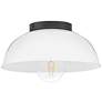 2_Hinkley Lighting Lark Stu 11" Wide Black abnd White Dome Ceiling Light more views