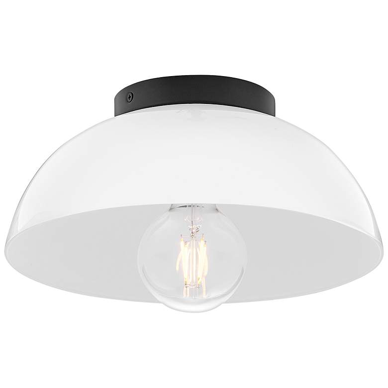 Image 4 Hinkley Lighting Lark Stu 11" Wide Black abnd White Dome Ceiling Light more views