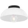 4_Hinkley Lighting Lark Stu 11" Wide Black abnd White Dome Ceiling Light more views