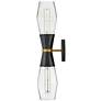 4_Hinkley Lighting Livie 22" High Black Clear Glass Two Light Sconce more views