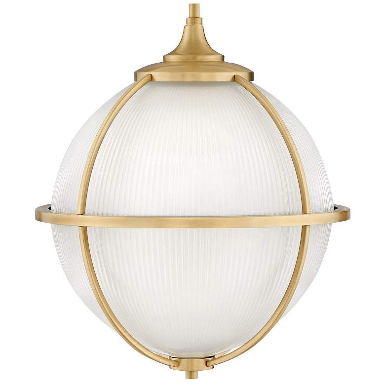 Image 3 Hinkley Lighting Odeon 15" Wide Gold and White Globe Pendant Light more views