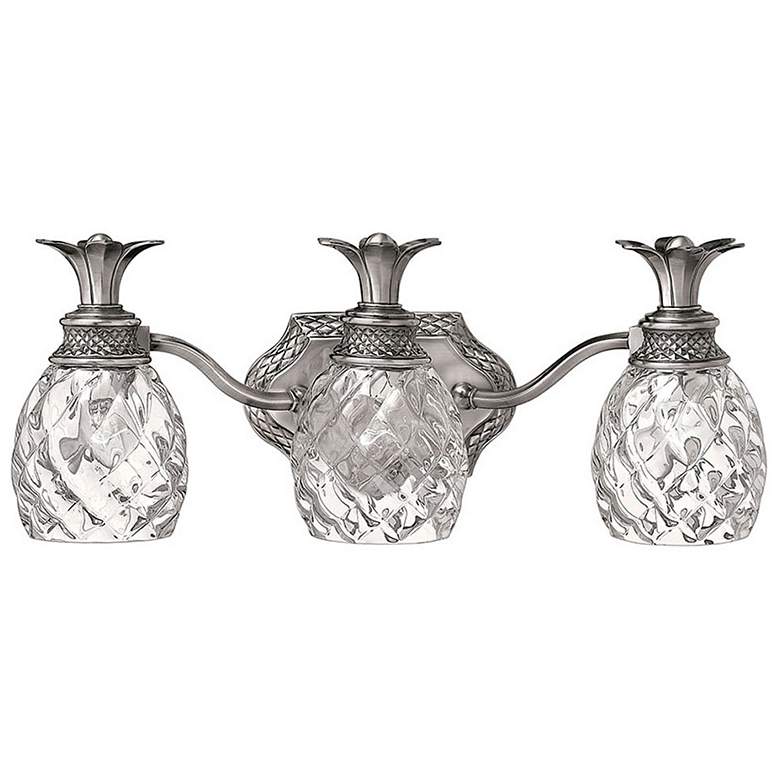 Image 1 Hinkley Lighting Plantation 21" Polished Antique Nickel Bath Light