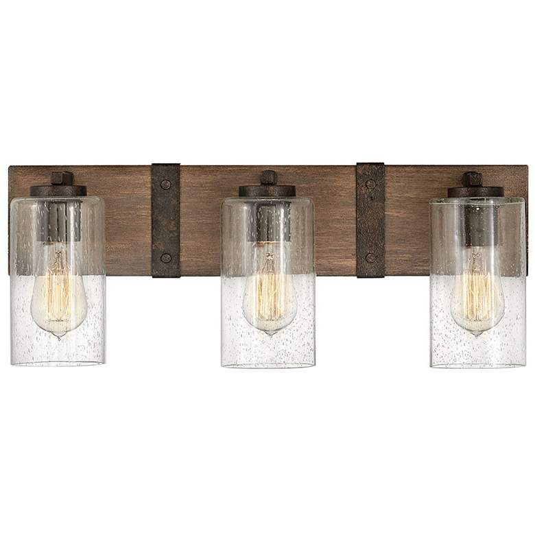 Image 1 Hinkley Lighting Sawyer 22" Wide 3-Light Rustic Sequoia Bath Light