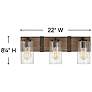 4_Hinkley Lighting Sawyer 22" Wide 3-Light Rustic Sequoia Bath Light more views