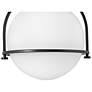 5_Hinkley Lighting Somerset 11 1/2" Black with White Globe Ceiling Light more views