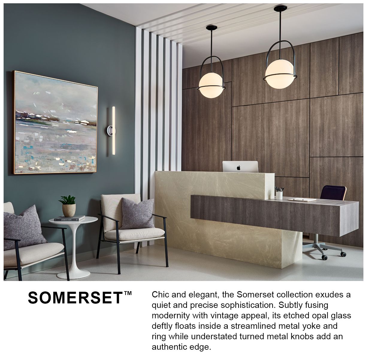 Hinkley Lighting Somerset 11 1/2" Black with White Globe Ceiling Light