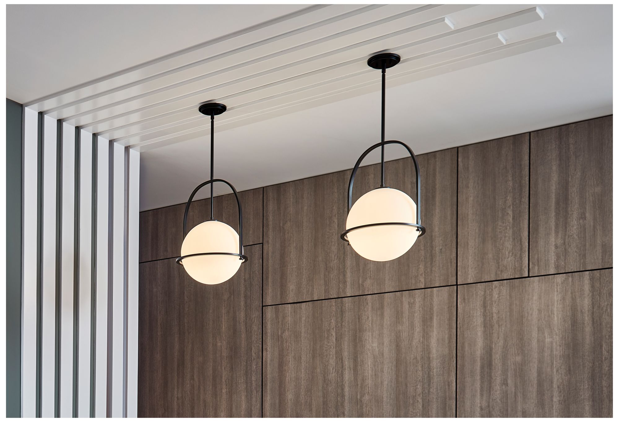 Hinkley Lighting Somerset 11 1/2" Nickel White Globe Ceiling Light