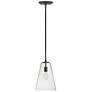 2_Hinkley Lighting Vance 10" Wide Black and Seeded Glass Mini Pendant more views