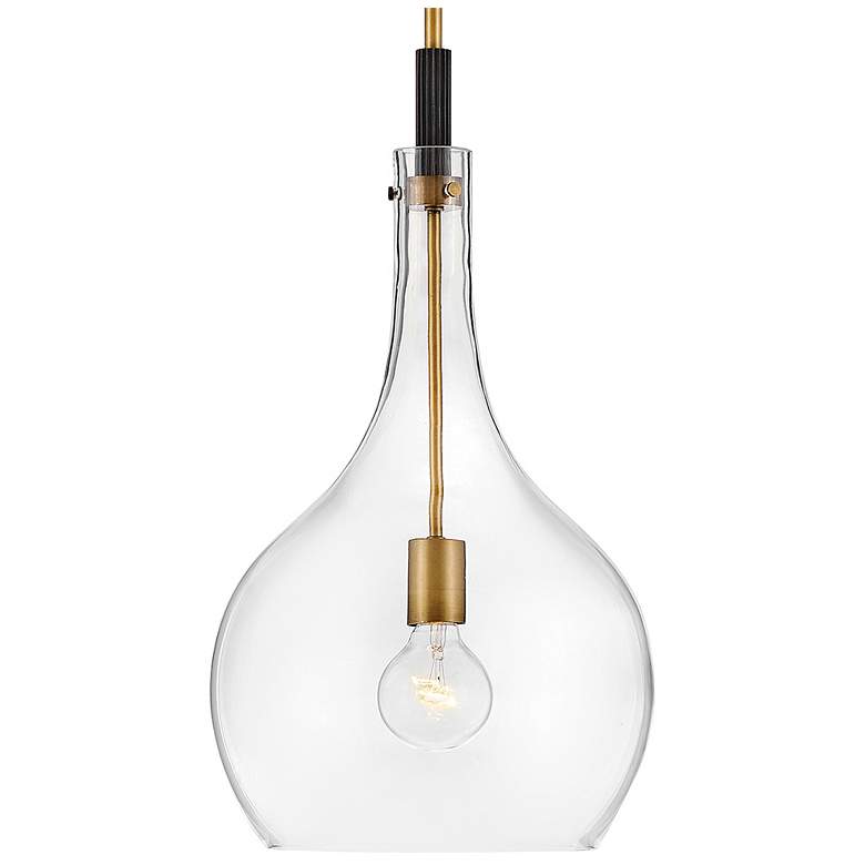 Image 3 Hinkley Lighting Ziggy 12" Wide Brass and Clear Glass Mini Pendant more views