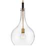 3_Hinkley Lighting Ziggy 12" Wide Brass and Clear Glass Mini Pendant more views