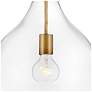 5_Hinkley Lighting Ziggy 12" Wide Brass and Clear Glass Mini Pendant more views