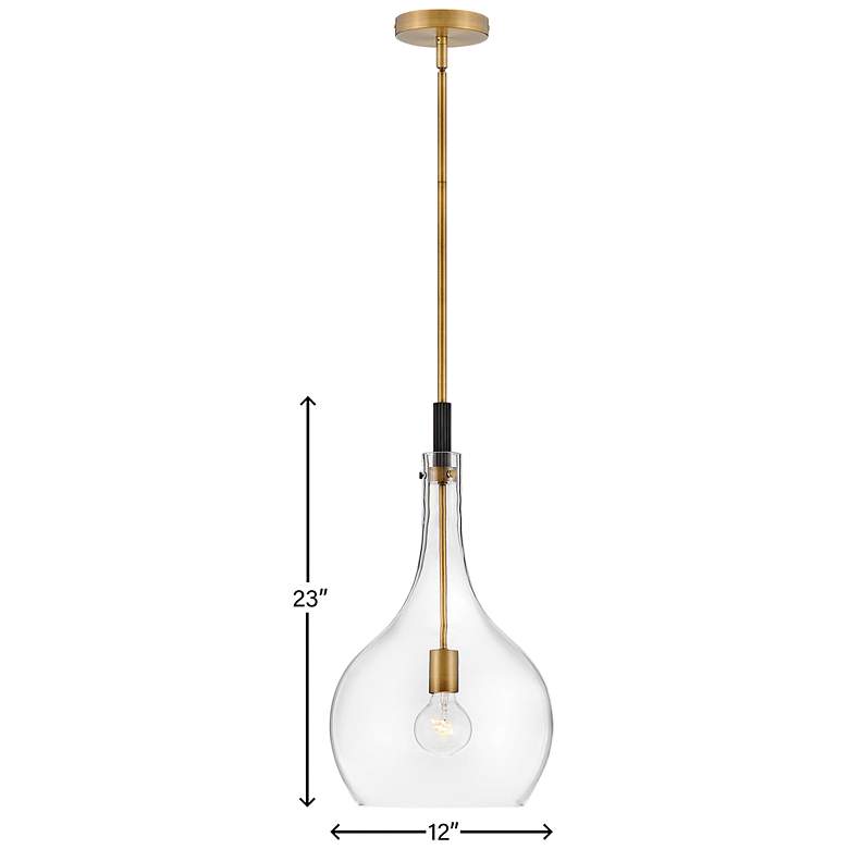 Image 7 Hinkley Lighting Ziggy 12" Wide Brass and Clear Glass Mini Pendant more views