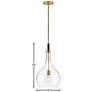 7_Hinkley Lighting Ziggy 12" Wide Brass and Clear Glass Mini Pendant more views