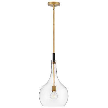 Hinkley Lighting Ziggy 12" Wide Brass and Clear Glass Mini Pendant
