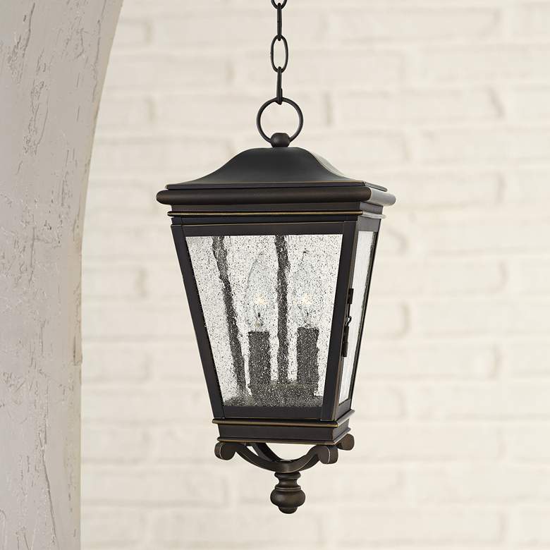 Image 1 Hinkley Lincoln 8 1/2 inch Wide Bronze Outdoor Hanging Light