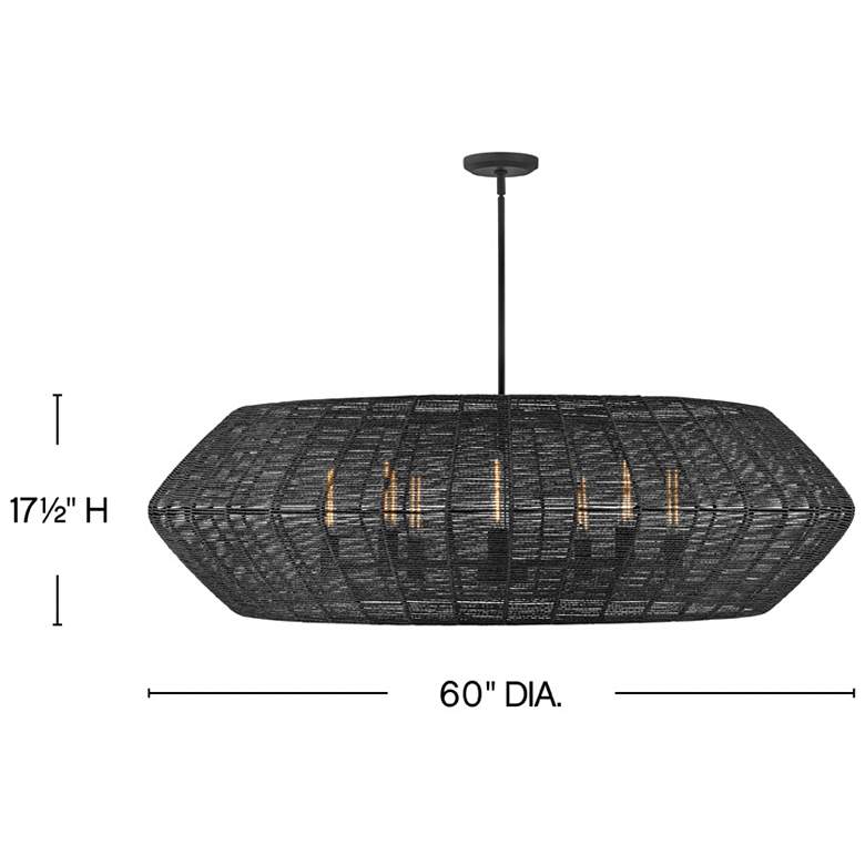 Image 3 Hinkley Lisa McDennon Luca 60" Wide Black 8-Light Pendant more views