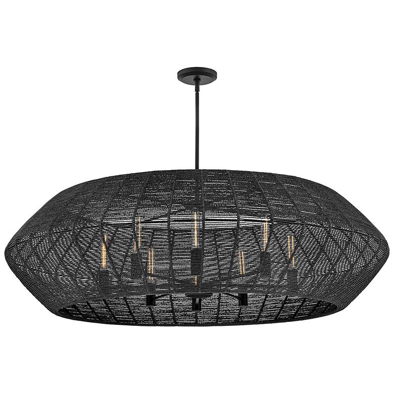 Image 6 Hinkley Lisa McDennon Luca 60" Wide Black 8-Light Pendant more views