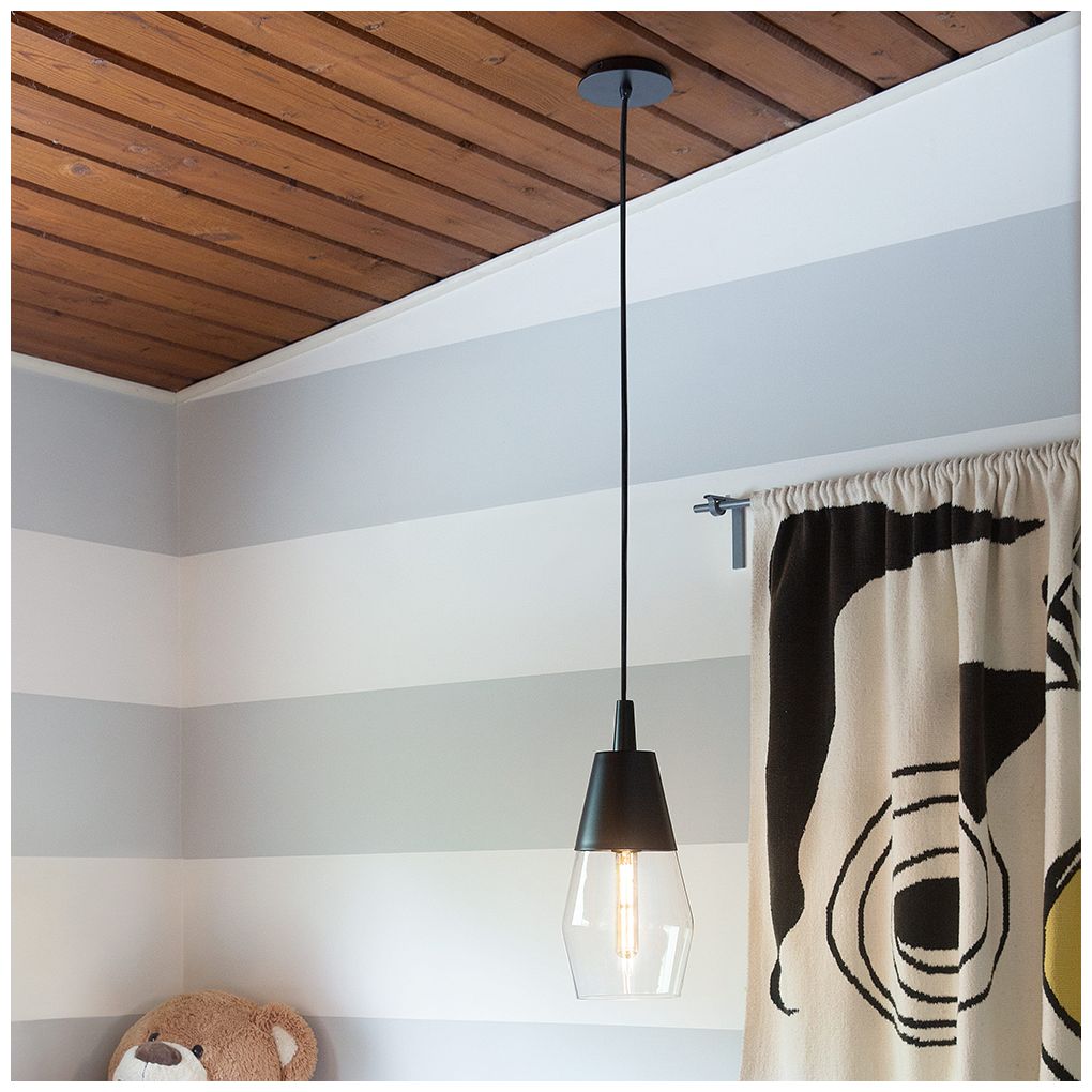 Hinkley Livie 8" Wide Black Steel Mini Pendant in scene