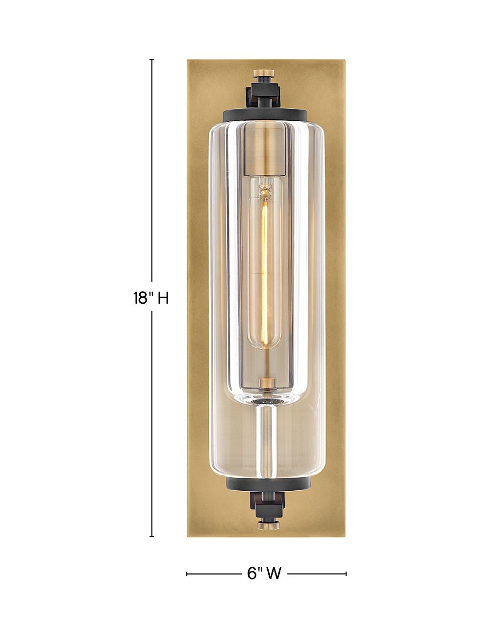 Image 3 Hinkley Lourde 18"H Heritage Brass LED Outdoor Wall Light more views