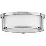 2_Hinkley Lowell 13.25" Wide Chrome and Opal Glass Ceiling Light more views