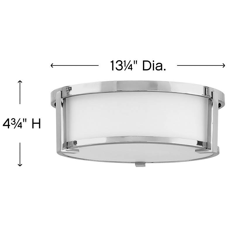 Image 4 Hinkley Lowell 13.25" Wide Chrome and Opal Glass Ceiling Light more views